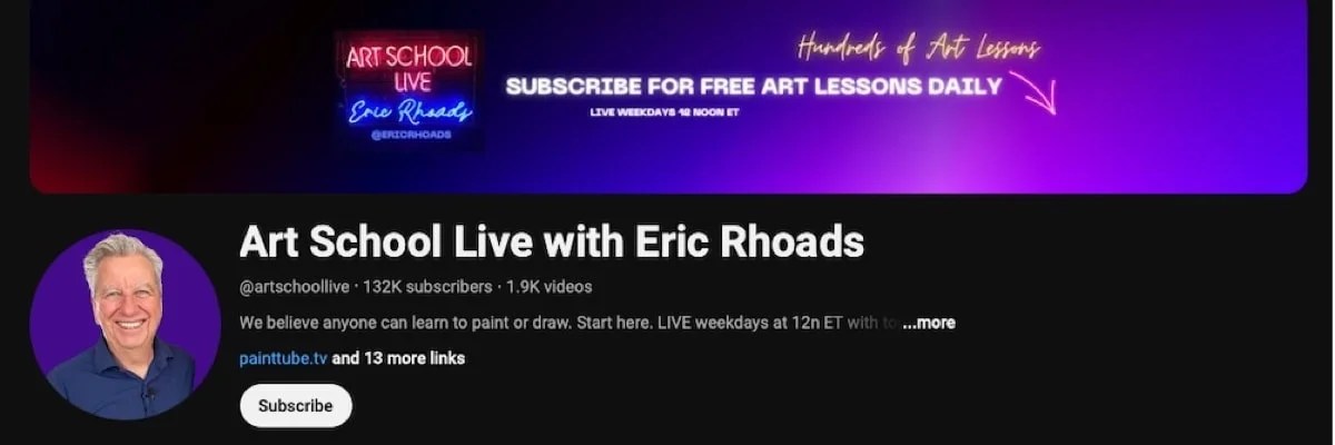 YouTube channel for Art School Live